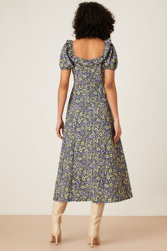 Dorothy Perkins Black Floral Tie Front Mini Dress 3