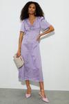 Dorothy Perkins Petite Lilac Spot Satin Angel Sleeve Dress thumbnail 2