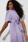 Dorothy Perkins Petite Lilac Spot Satin Angel Sleeve Dress thumbnail 5