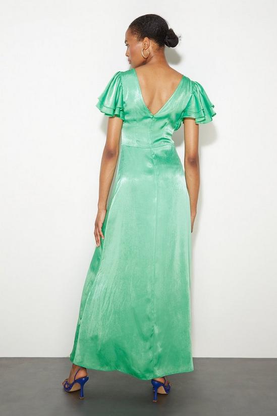 Dorothy Perkins Tall Double Ruffle Sleeve Satin Maxi Dress 3