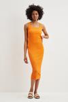 Dorothy Perkins Tall Orange Jacquard Midi Dress thumbnail 1