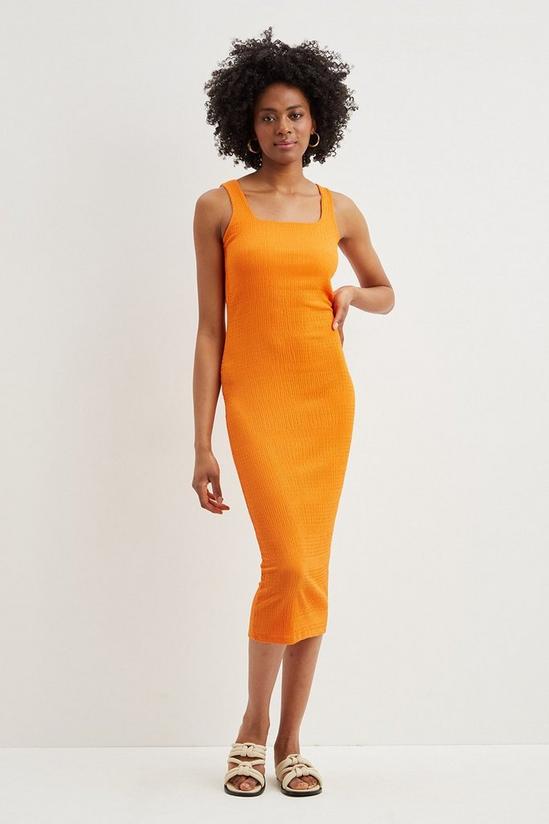 Dorothy Perkins Tall Orange Jacquard Midi Dress 1