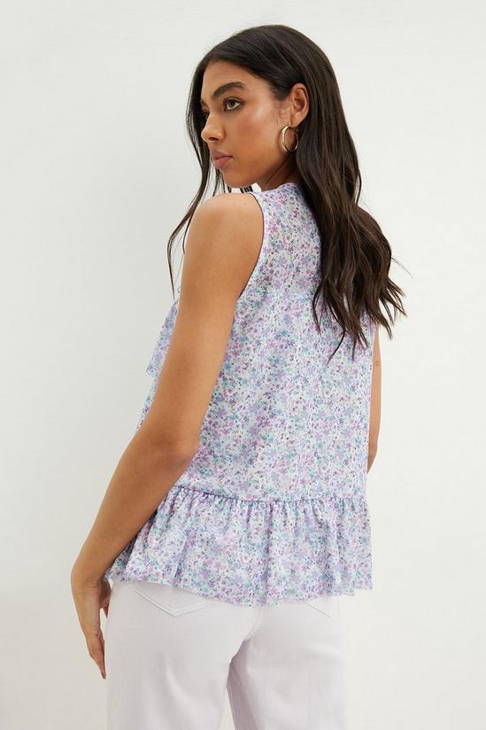 Dorothy Perkins Floral Mesh Tiered Top 3