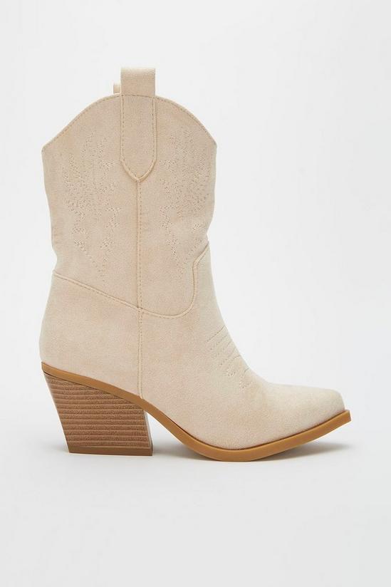 Dorothy Perkins Wide Fit Abrielle Block Heel Western Boots 2