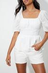 Dorothy Perkins Tall White Broderie Milkmaid Blouse thumbnail 4