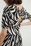 Dorothy Perkins Petite Zebra Tie Back Midi Dress thumbnail 4