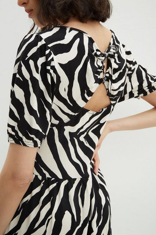 Dorothy Perkins Petite Zebra Tie Back Midi Dress 4