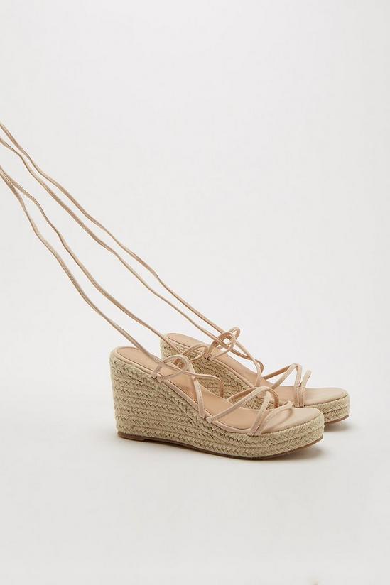 Dorothy Perkins Romi Barely There Lace Up Wedges 3