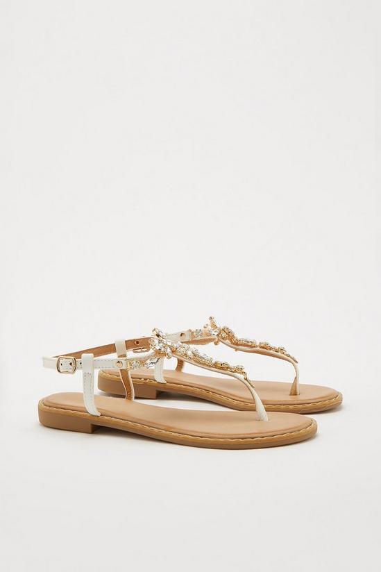 Dorothy Perkins Freesia Embellished Toe Thong Sandals 3