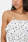 Dorothy Perkins Ivory Floral Crinkle Ruffle Shirred Cami Top thumbnail 4
