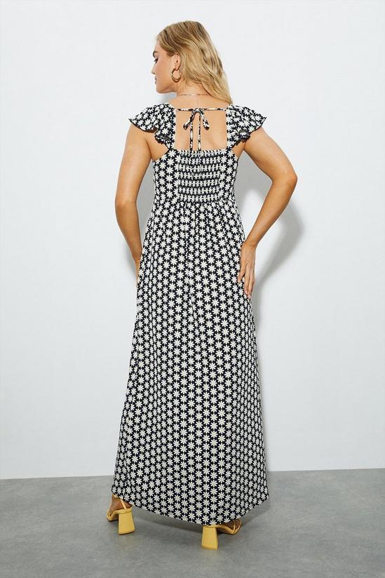 Dorothy Perkins Black Floral Textured Maxi Dress 3