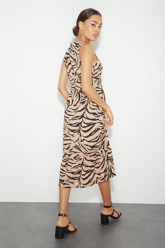 Dorothy Perkins Petite Zebra Print Textured Midi Dress 3