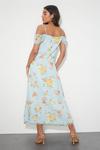 Dorothy Perkins Blue Floral Chiffon Cold Shoulder Maxi Dress thumbnail 3