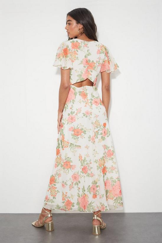 Dorothy Perkins Ivory Floral Chiffon Maxi Dress 3