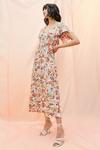 Dorothy Perkins Floral Flutter Sleeve Midi Dress thumbnail 1