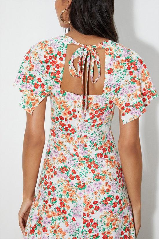 Dorothy Perkins Floral Flutter Sleeve Midi Dress 4