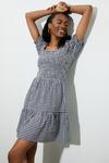 Dorothy Perkins Tall Gingham Shirred Puff Sleeve Mini Dress thumbnail 1