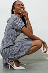 Dorothy Perkins Tall Gingham Shirred Puff Sleeve Mini Dress thumbnail 4