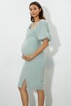 Dorothy Perkins Maternity Blue Puff Sleeve Midi Dress thumbnail 2