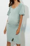 Dorothy Perkins Maternity Blue Puff Sleeve Midi Dress thumbnail 4