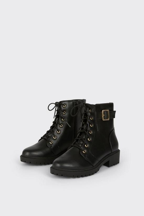 Dorothy Perkins Wide Fit Maci Buckle Detail Hiker Boots 3
