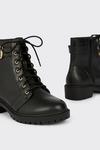 Dorothy Perkins Wide Fit Maci Buckle Detail Hiker Boots thumbnail 4