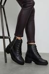 Dorothy Perkins Wide Fit Myla Lace Up Block Heel Hiker Boots thumbnail 1