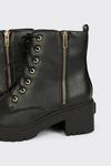 Dorothy Perkins Wide Fit Myla Lace Up Block Heel Hiker Boots thumbnail 4