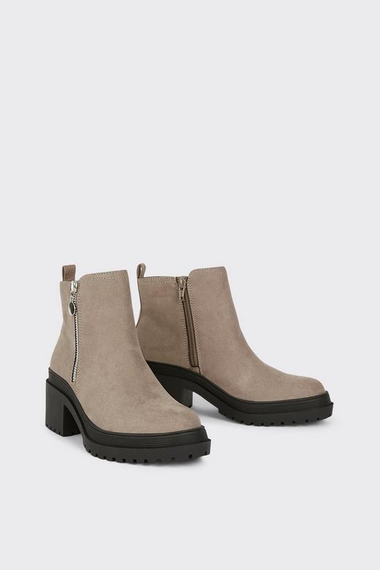 Dorothy Perkins Aria Side Zip Chunky Ankle Boots 3