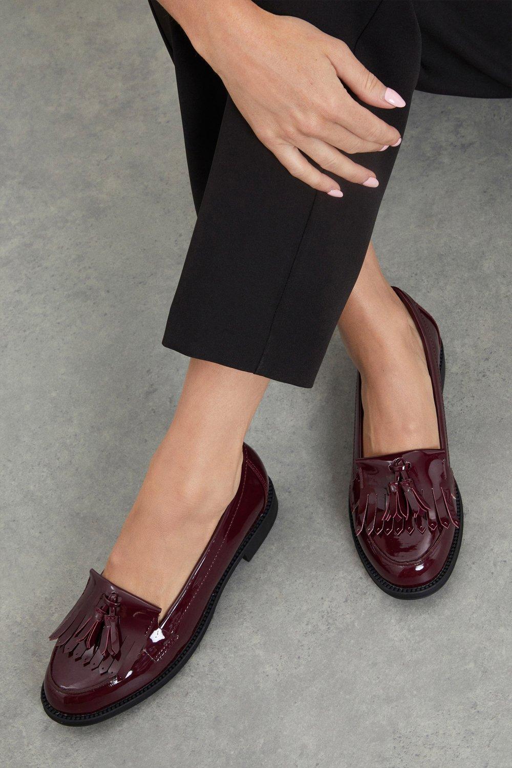 Womens Leigh Fringe Loafers