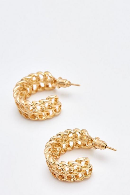 Dorothy Perkins Ivy Chain Link Hoop Earrings 3