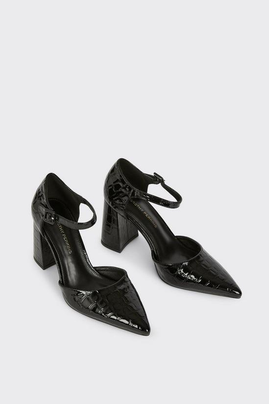 Dorothy Perkins Emmy Block Heel Buckle Detail Court Shoes 3