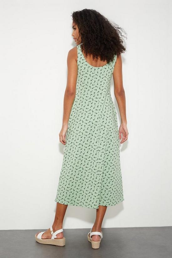 Dorothy Perkins Green Floral Midi Dress 3