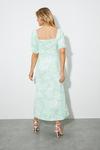 Dorothy Perkins Green Floral Textured Midi Dress thumbnail 3