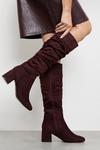 Dorothy Perkins Wide Fit Kayenne Ruched Long Boots thumbnail 1