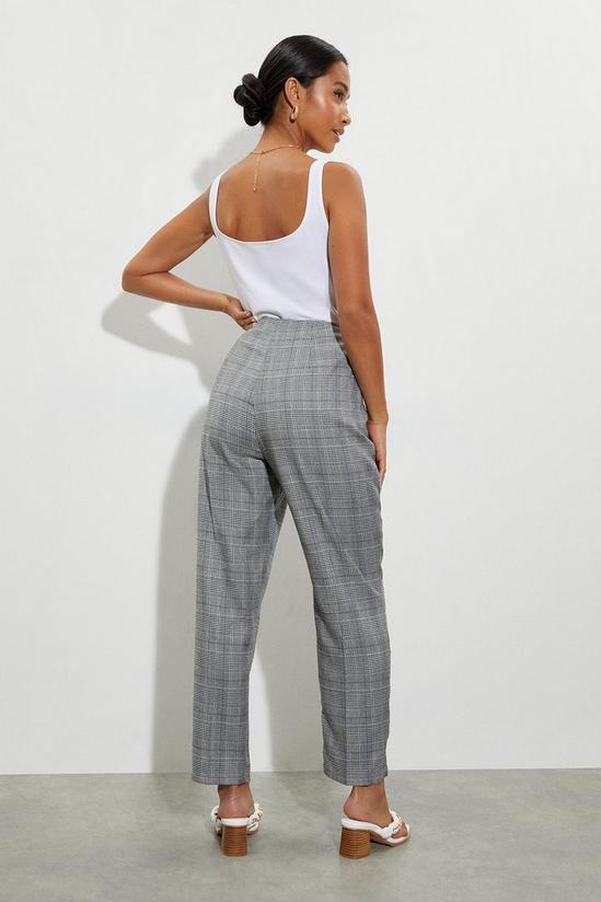 Dorothy Perkins Petite Grey Check Ankle Grazer Trousers 3