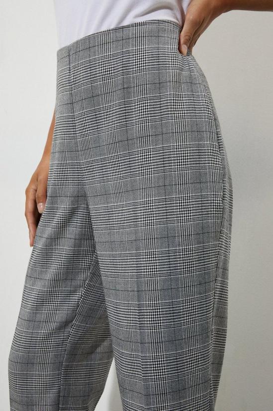 Dorothy Perkins Petite Grey Check Ankle Grazer Trousers 4