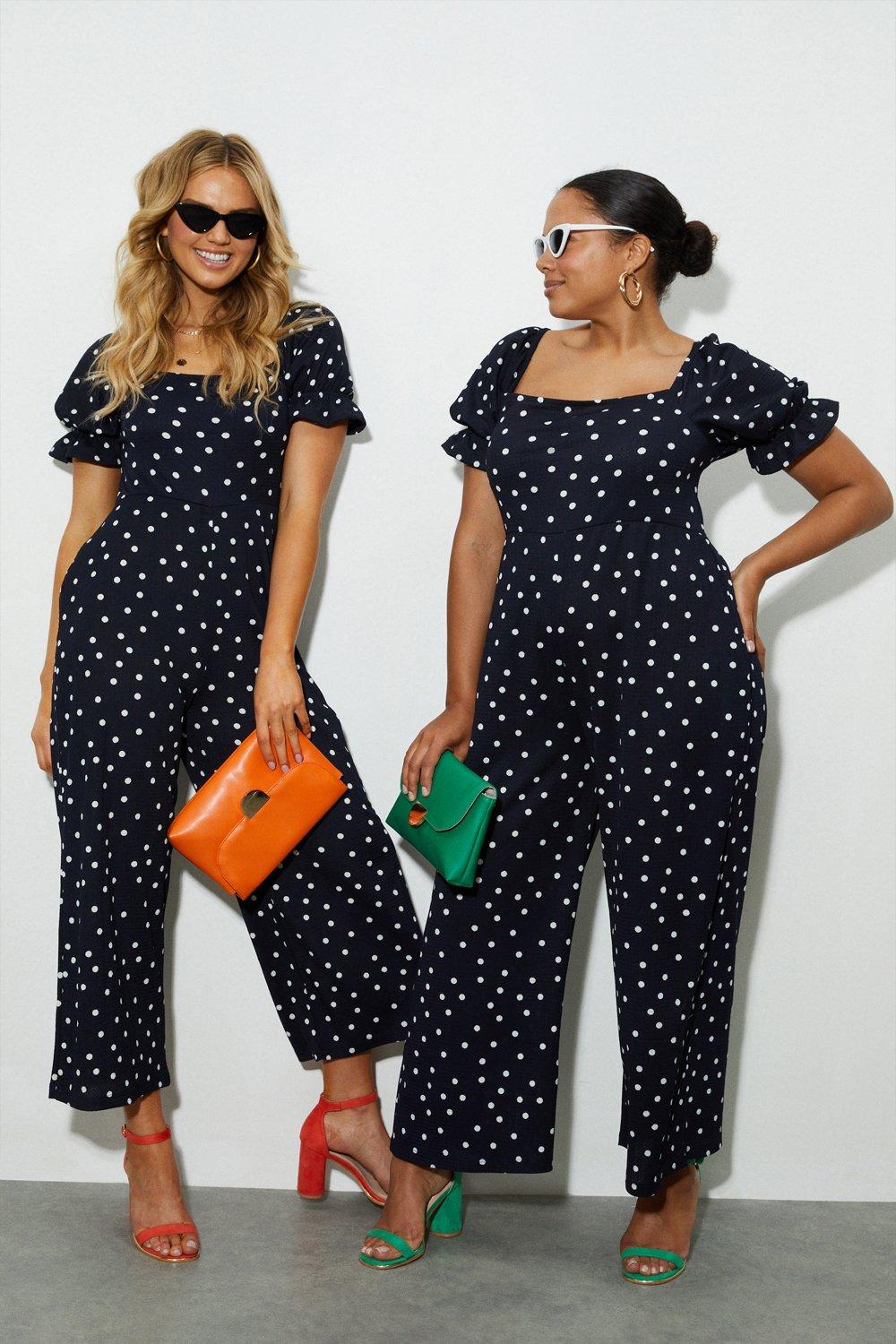 Navy best sale spot jumpsuit