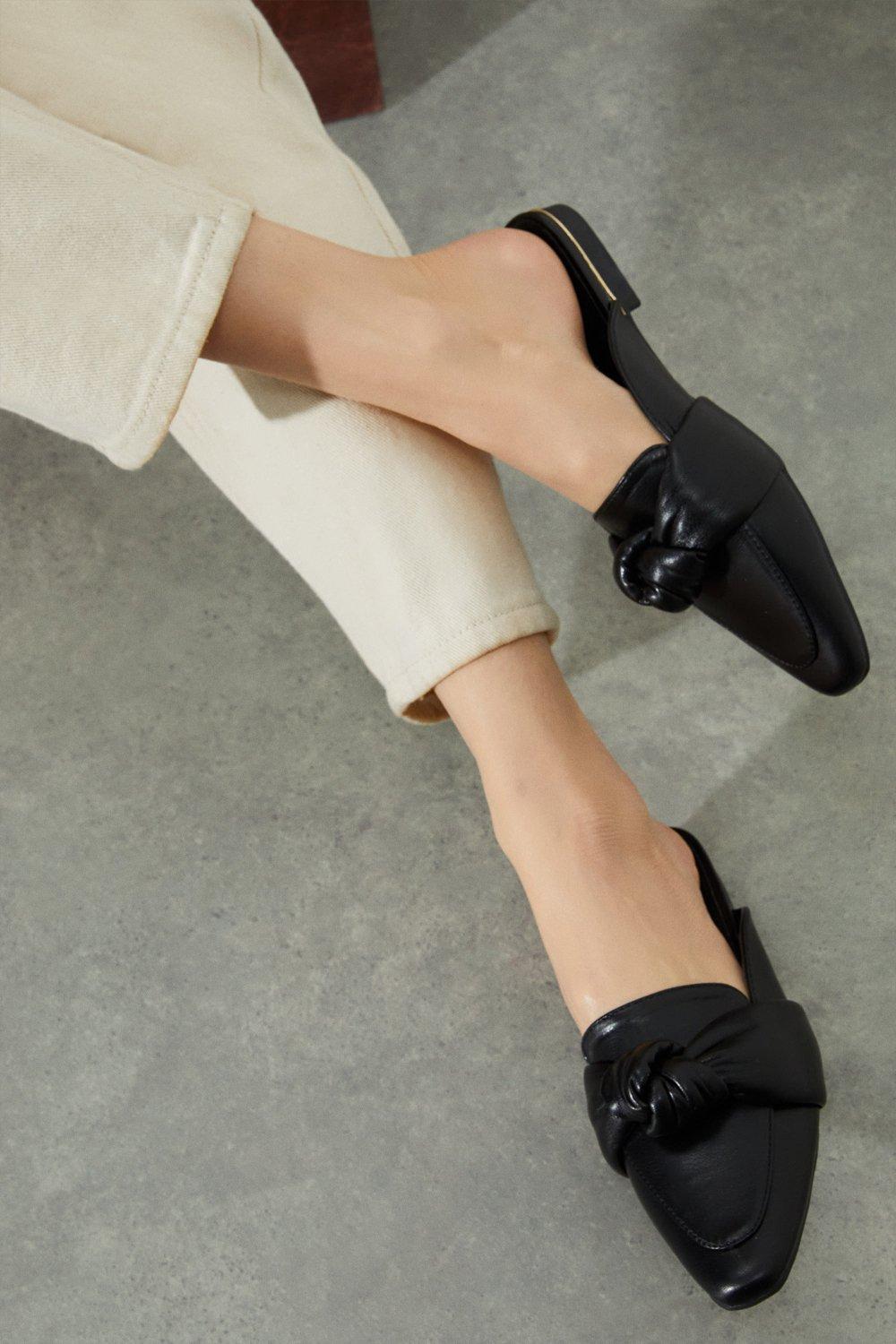 Wide fit deals backless loafers