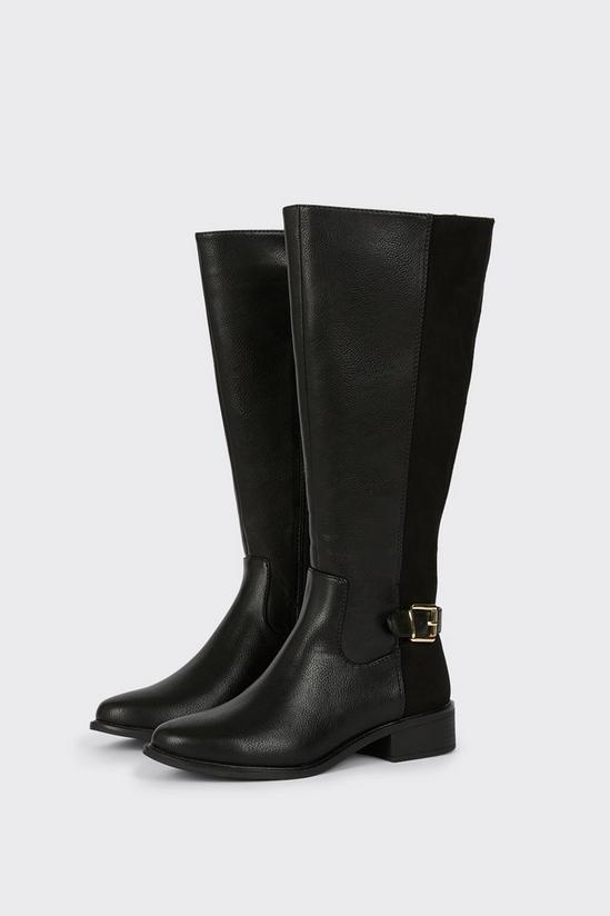 Dorothy Perkins Wide Fit Kinley Double Buckle Riding Boots 3