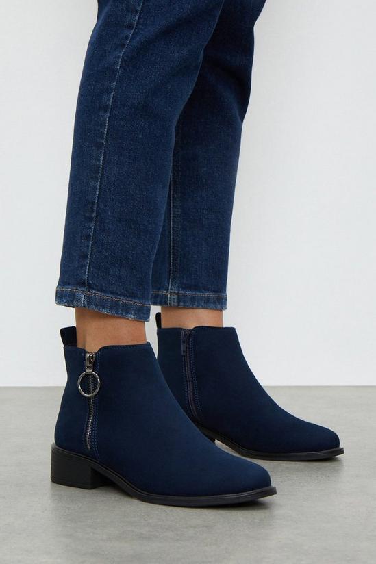 Dorothy Perkins Wide Fit Memphis Side Zip Ankle Boots 1