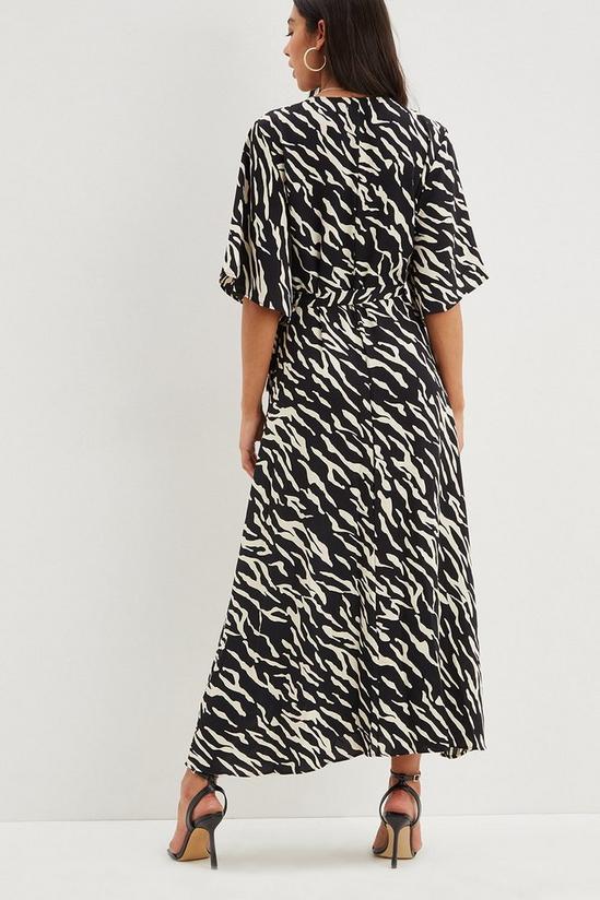 Dorothy Perkins Zebra Wrap Midi Dress 3