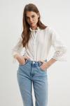 Dorothy Perkins Broderie Button Blouse thumbnail 1