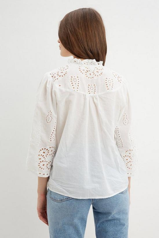 Dorothy Perkins Broderie Button Blouse 3