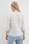 Dorothy Perkins Broderie Tie Front Blouse thumbnail 3