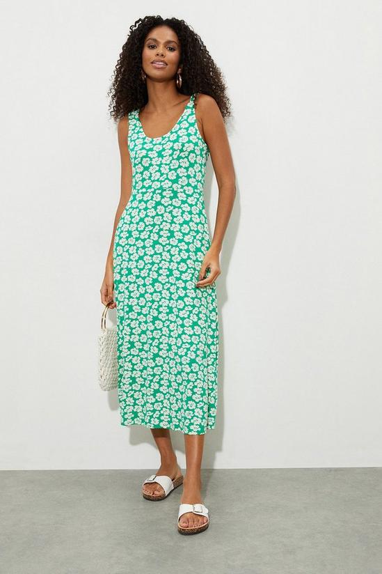 Dorothy Perkins Green Floral Midi Dress 2