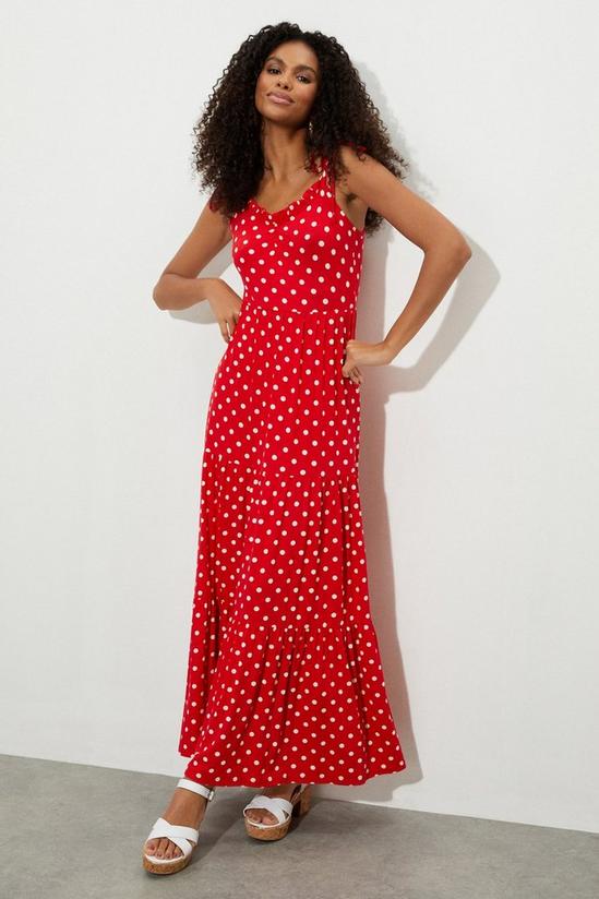 Dorothy Perkins Red Spot Maxi Dress 1