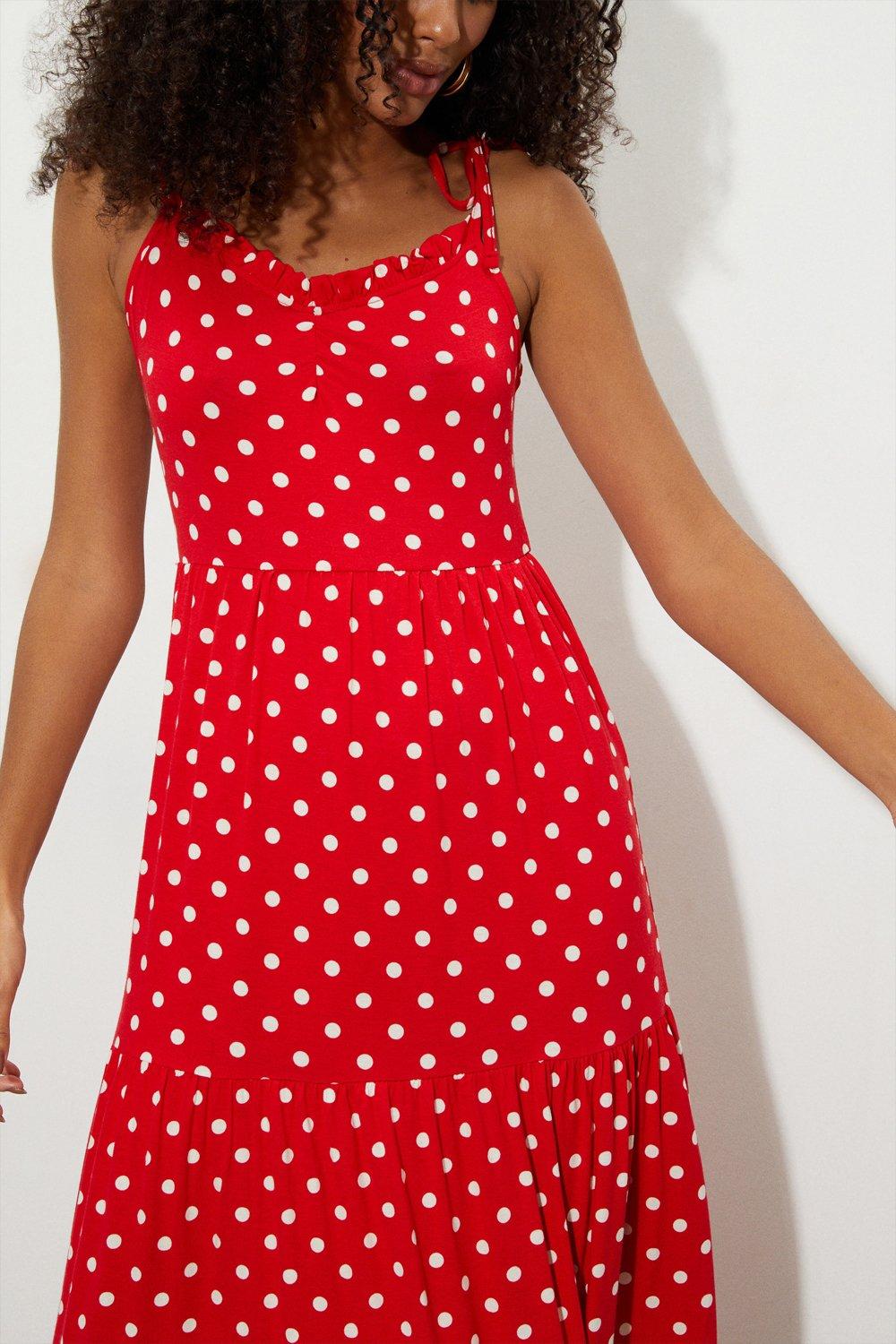 Oasis red spot on sale dress