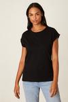Dorothy Perkins 2 pack Black & Zebra Roll Sleeve T-Shirt thumbnail 3