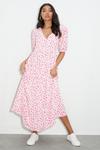 Dorothy Perkins Maddie Pink Spot Tiered Midi Dress thumbnail 2